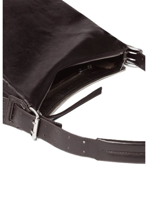 SMALL BELTED HOBO BAG IN LEATHERPaper Lux Leather Lemaire | BG0223 LL0108BR490 DARKCHOCOLATE
